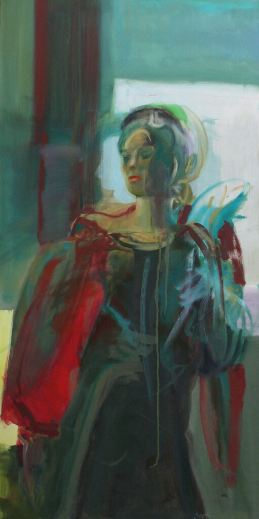 ölmalerei gladiole abstrakt figurativ semiabstrakt kostüm bühne theater floral renaissance