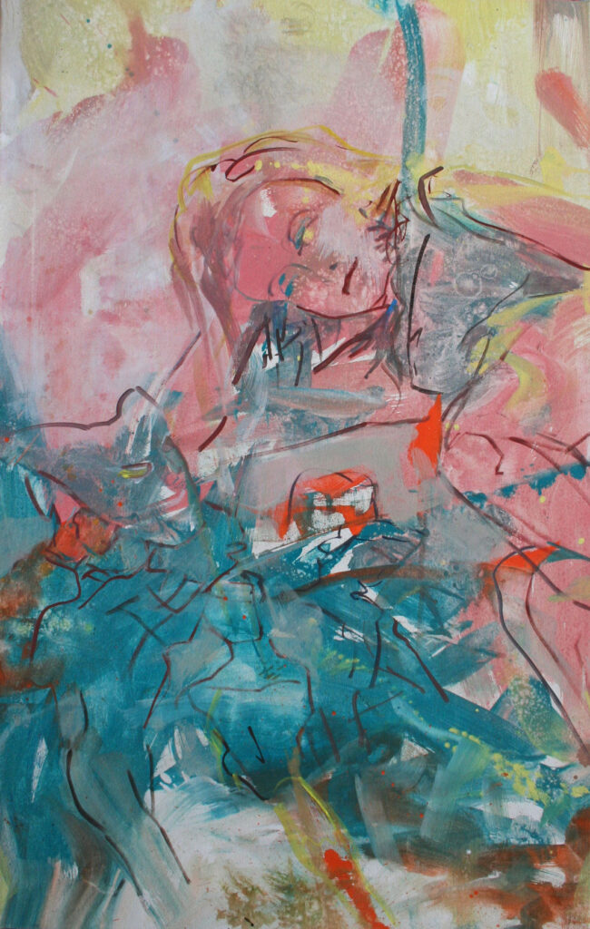 girl vanilla figurativ rosa abstrakt