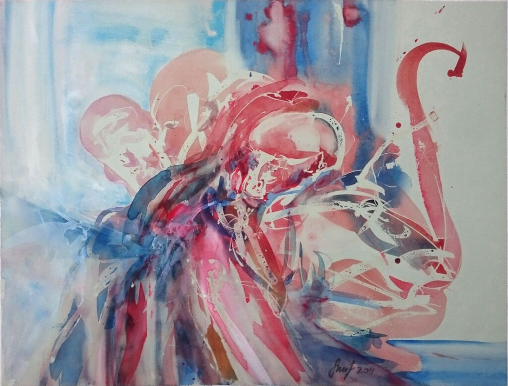 Aquarell Zirkusäffchen watercolor