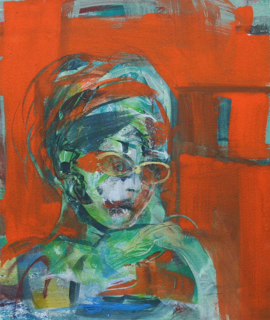 wasabi japanisch semiabstrakt girl portrait painting