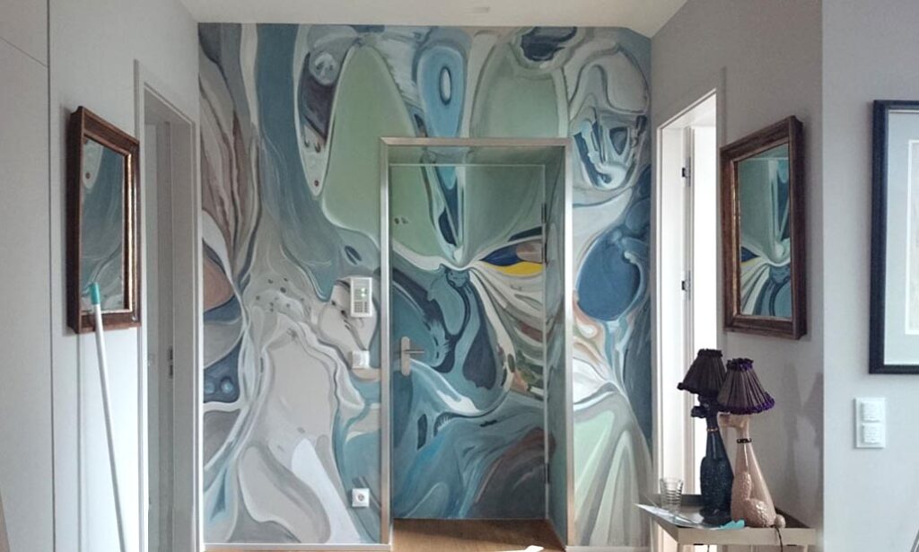 Wandmalerei Illusionsmalerei Wandgestaltung Spiegelung Spacemalerei Raumgestaltung