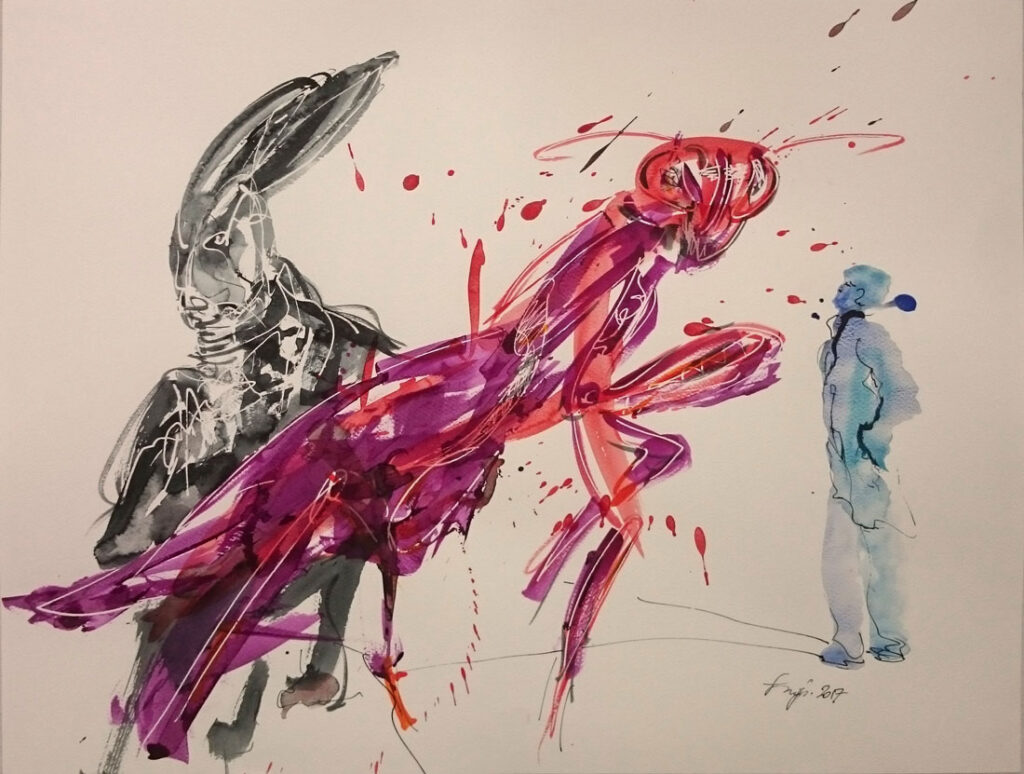 Aquaell Heuschreck 50x65