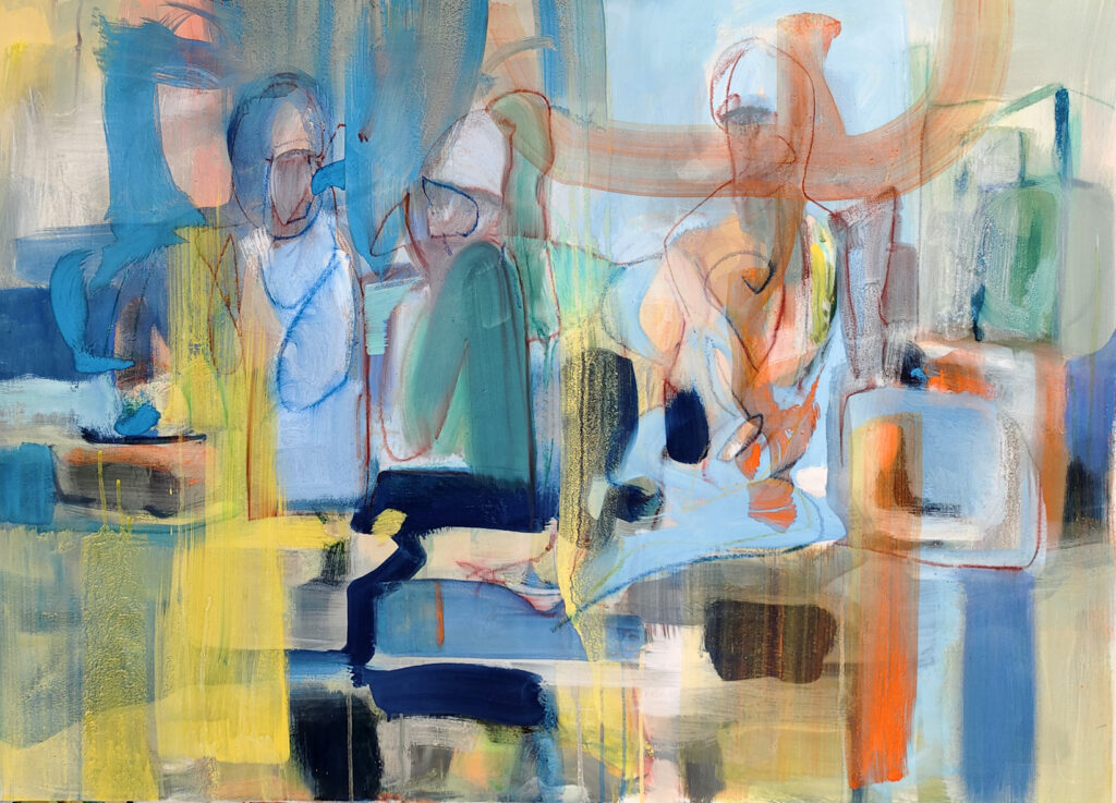 Badeschiff abstrakt acrylicpaing summer figurati semiabstract