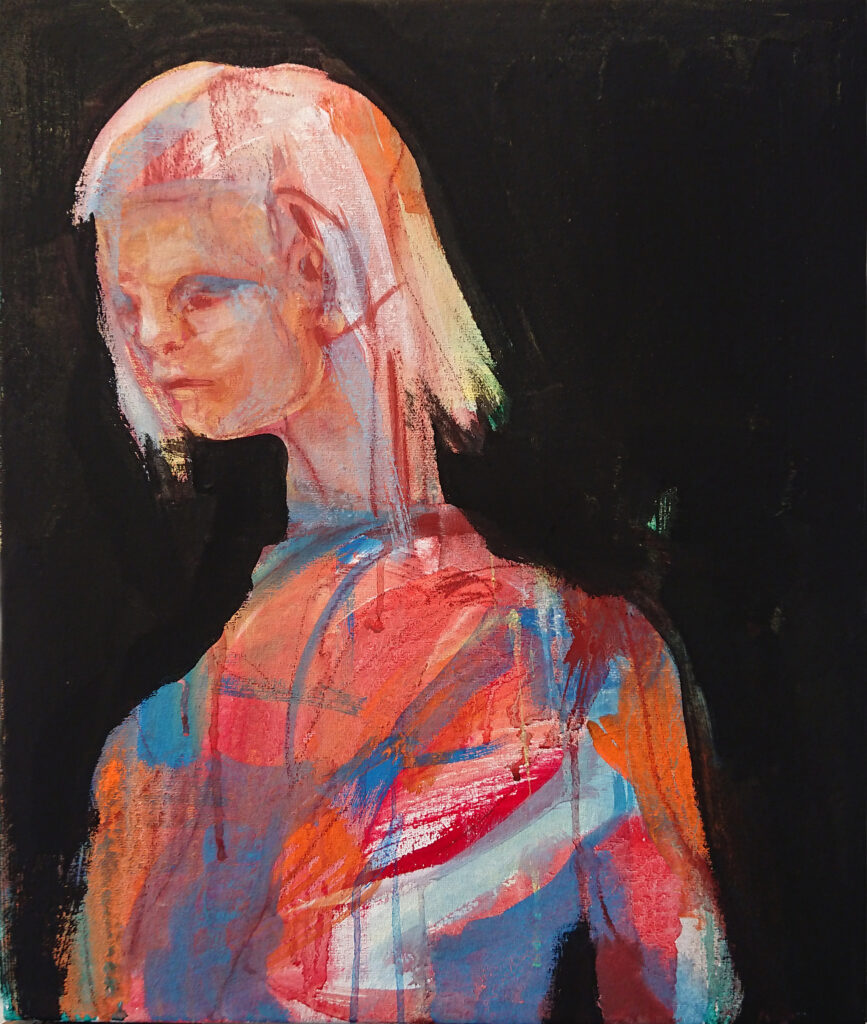 figurativ portrait abstrakt fashion blond hair semiabstrakt