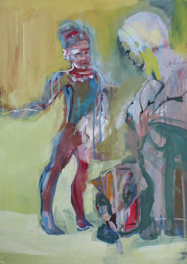 Temperamalerei goldmarie figurativ artistin