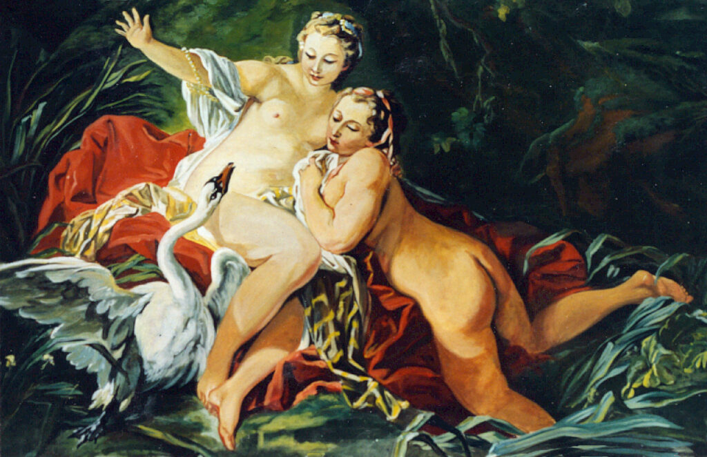 François Boucher Paravent Theatermalerei schwan Historienmalerei