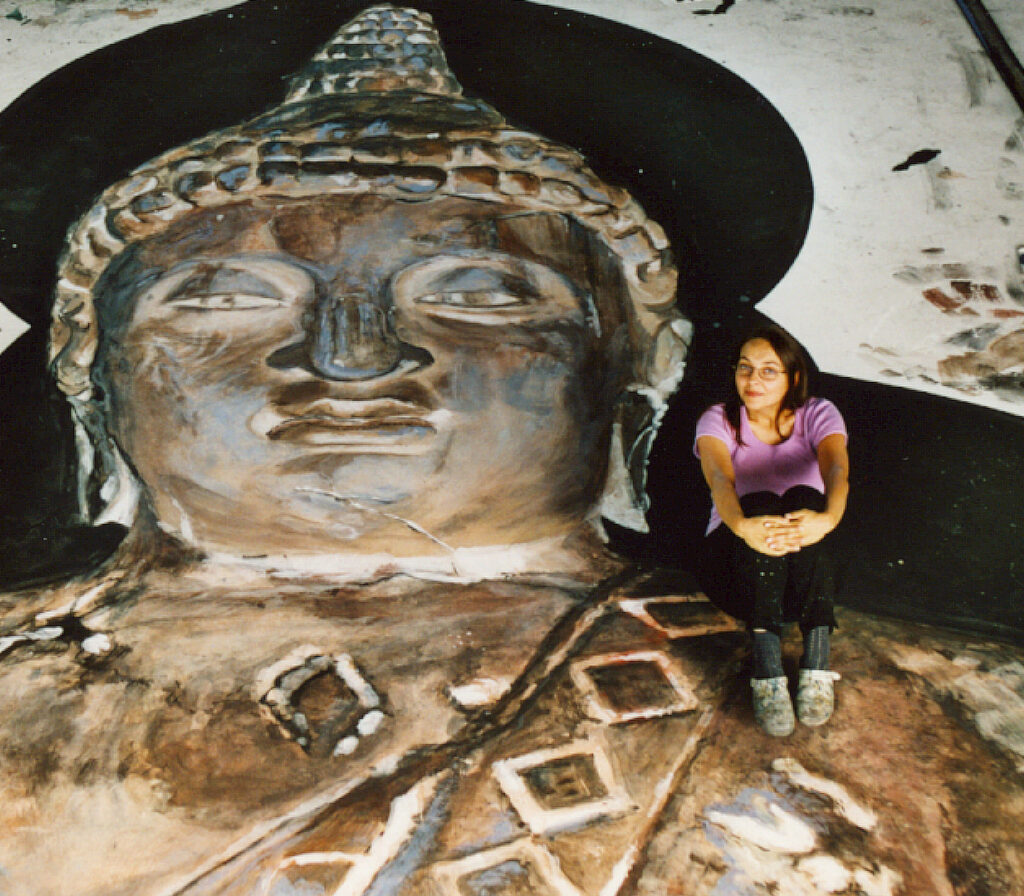 Buddha Theatermalerei grossformatmalerei Mörbisch Seefestspiele